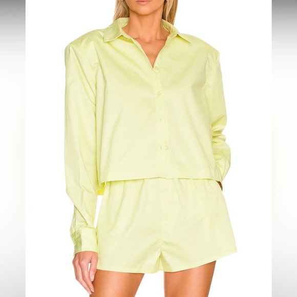 Revolve L'Acadamie Tory button down cornsilk - large - Picture 1 of 12